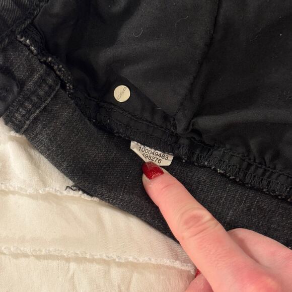 Garage Black High Rise Straight Leg Jeans Women's 03 Grunge Y2K Cropped Indie - Picture 15 of 16